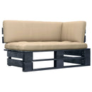 vidaXL fekete impregnált fenyőfa kerti raklap sarokkanapé