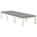 vidaXL fehér műanyag napozóágy párnával