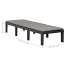 vidaXL antracitszürke műanyag napozóágy párnával