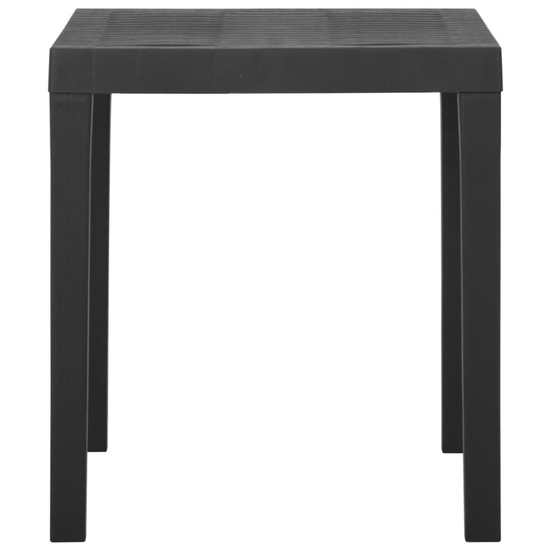 vidaXL szürke műanyag kerti asztal 79 x 65 x 72 cm