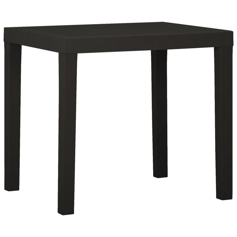 vidaXL antracitszürke műanyag kerti asztal 79 x 65 x 72 cm