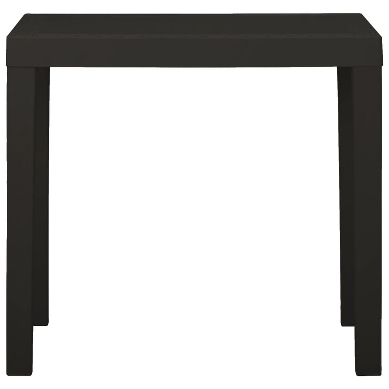 vidaXL antracitszürke műanyag kerti asztal 79 x 65 x 72 cm