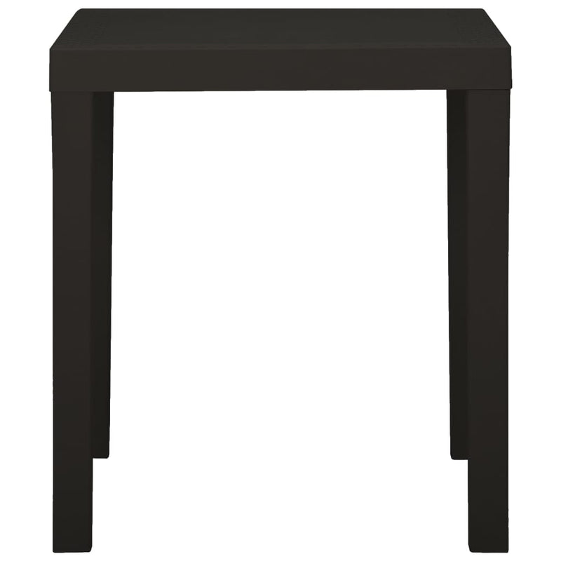 vidaXL antracitszürke műanyag kerti asztal 79 x 65 x 72 cm