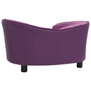 vidaXL burgundi vörös plüss és műbőr kutyakanapé 69 x 49 x 40 cm