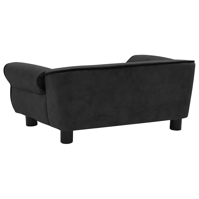 vidaXL fekete plüss kutyakanapé 72 x 45 x 30 cm