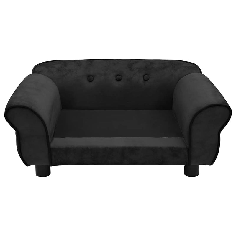 vidaXL fekete plüss kutyakanapé 72 x 45 x 30 cm