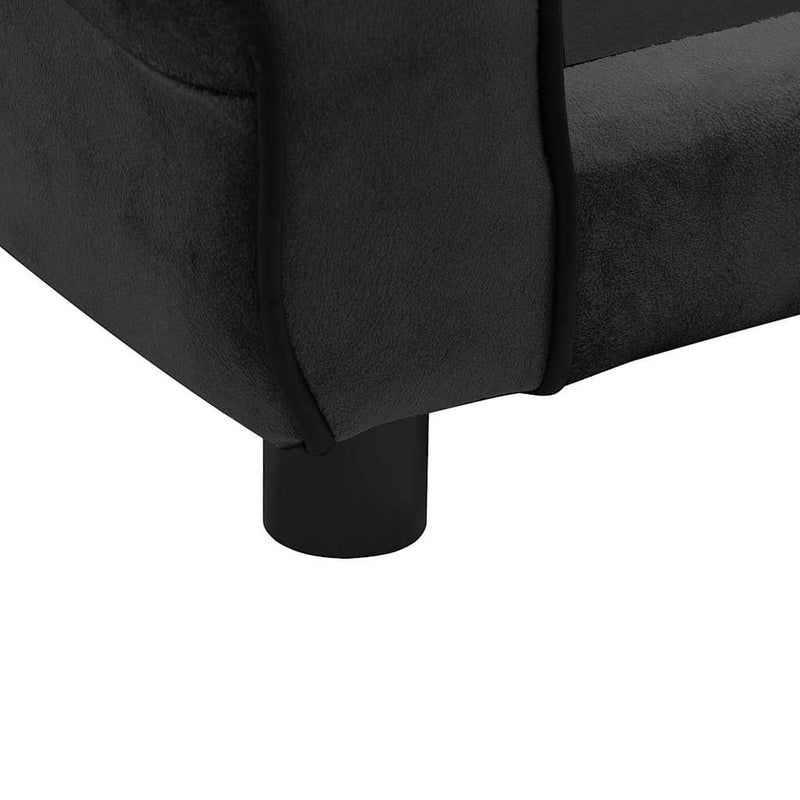 vidaXL fekete plüss kutyakanapé 72 x 45 x 30 cm