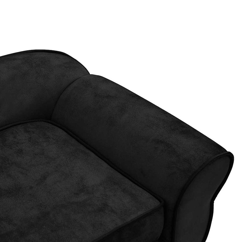 vidaXL fekete plüss kutyakanapé 72 x 45 x 30 cm