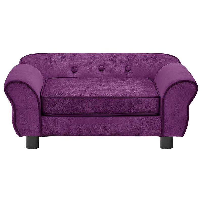 vidaXL burgundi vörös plüss kutyakanapé 72 x 45 x 30 cm