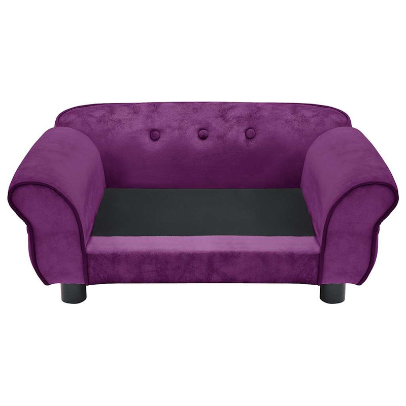 vidaXL burgundi vörös plüss kutyakanapé 72 x 45 x 30 cm