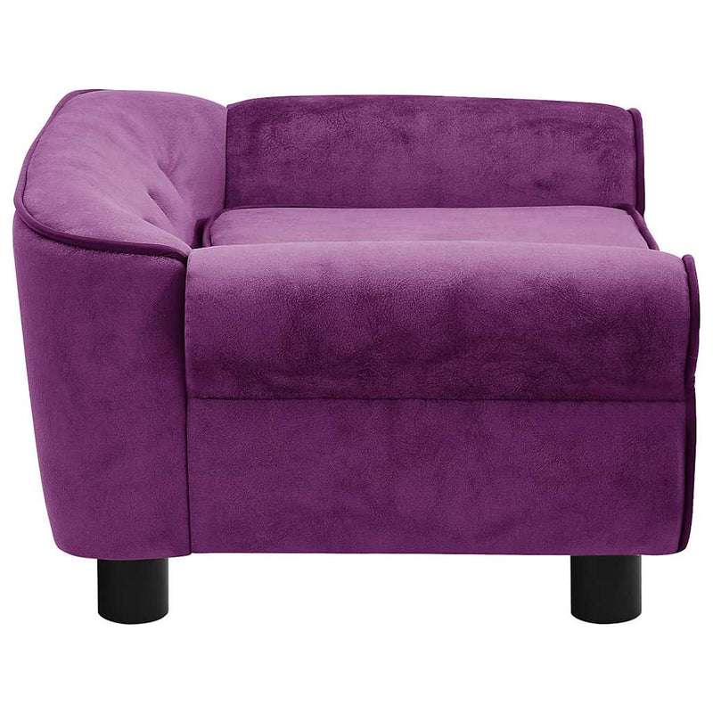 vidaXL burgundi vörös plüss kutyakanapé 72 x 45 x 30 cm