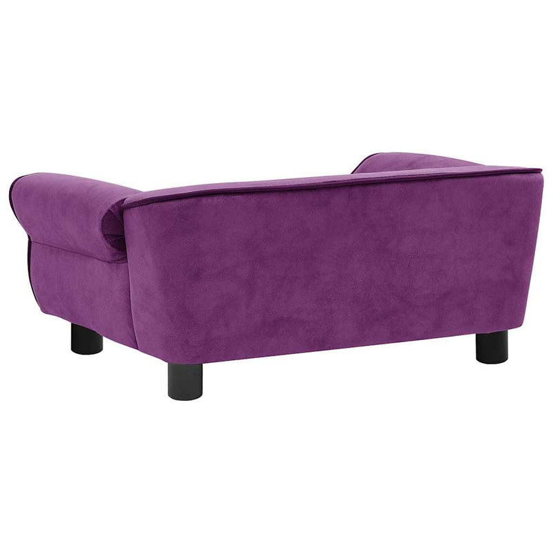 vidaXL burgundi vörös plüss kutyakanapé 72 x 45 x 30 cm