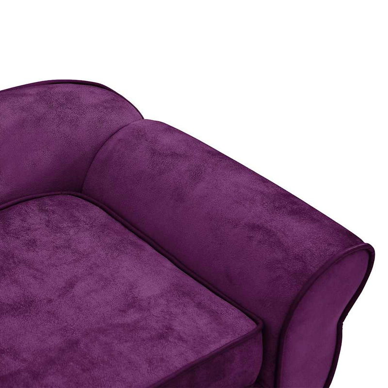 vidaXL burgundi vörös plüss kutyakanapé 72 x 45 x 30 cm