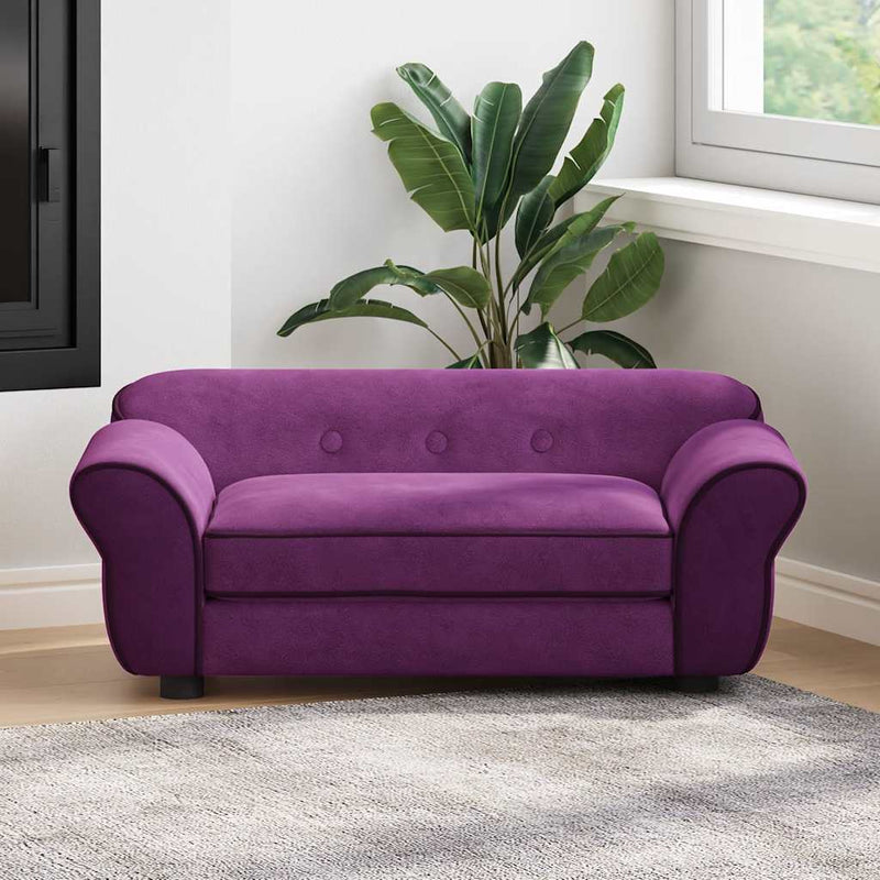 vidaXL burgundi vörös plüss kutyakanapé 72 x 45 x 30 cm