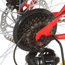 vidaXL 21 sebességes piros mountain bike 27,5 hüvelykes kerékkel 42 cm