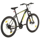 vidaXL 21 sebességes fekete mountain bike 27,5 hüvelykes kerékkel 42cm