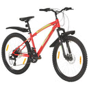 vidaXL 21 sebességes piros mountain bike 26 hüvelykes kerékkel 42 cm