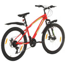 vidaXL 21 sebességes piros mountain bike 26 hüvelykes kerékkel 42 cm