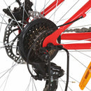 vidaXL 21 sebességes piros mountain bike 26 hüvelykes kerékkel 42 cm