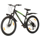vidaXL 21 sebességes fekete mountain bike 26 hüvelykes kerékkel 46 cm