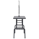 vidaXL állítható kutyakozmetikai asztal 1 hurokkal és kosárral