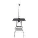 vidaXL állítható kutyakozmetikai asztal 2 hurokkal és kosárral