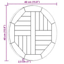 vidaXL kerek tömör tíkfa asztallap 2,5 cm 40 cm