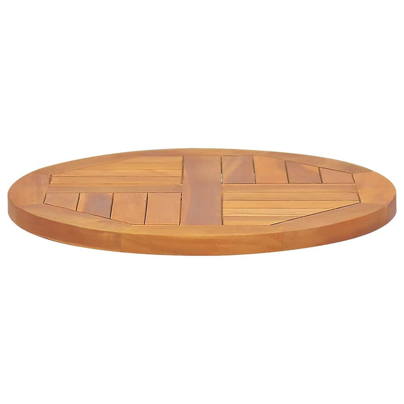vidaXL kerek tömör tíkfa asztallap 2,5 cm 50 cm