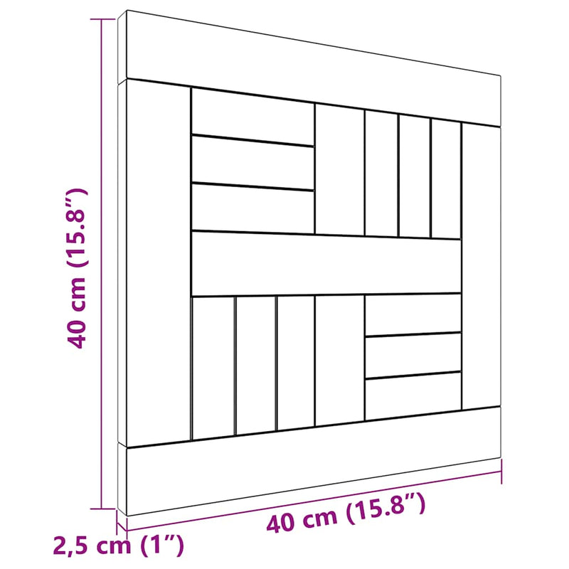 vidaXL négyzet alakú tömör tíkfa asztallap 40 x 40 x 2,5 cm