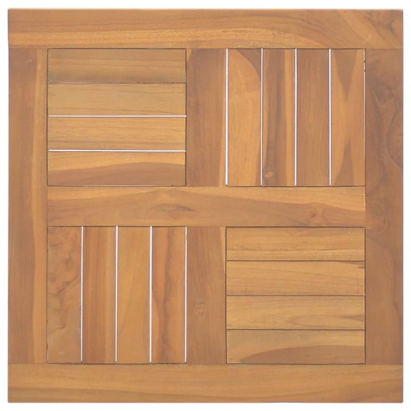 vidaXL négyzet alakú tömör tíkfa asztallap 50 x 50 x 2,5 cm