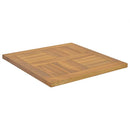 vidaXL négyzet alakú tömör tíkfa asztallap 50 x 50 x 2,5 cm