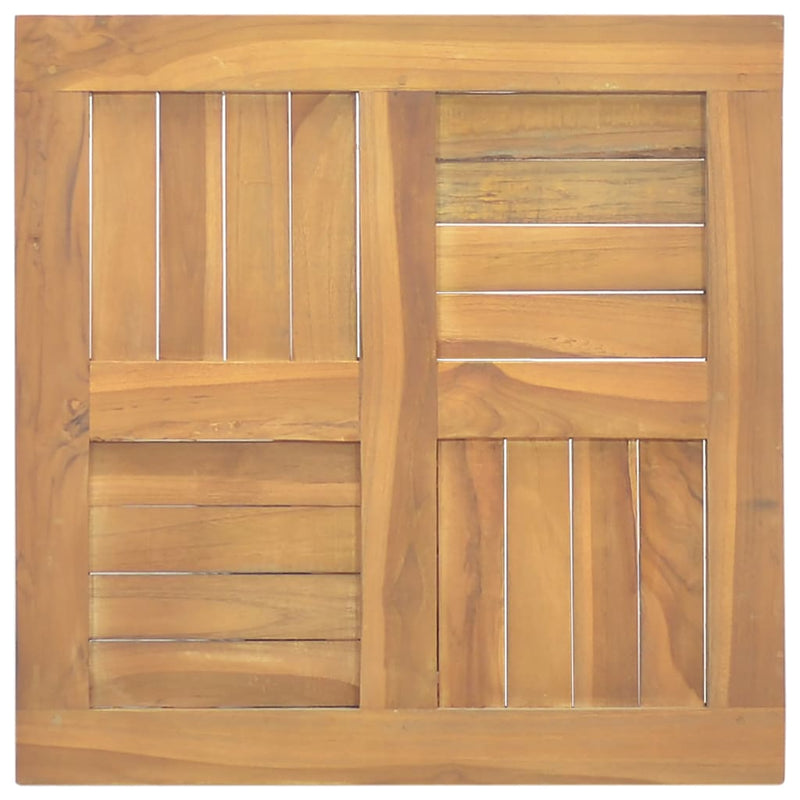 vidaXL négyzet alakú tömör tíkfa asztallap 50 x 50 x 2,5 cm