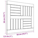 vidaXL négyzet alakú tömör tíkfa asztallap 50 x 50 x 2,5 cm