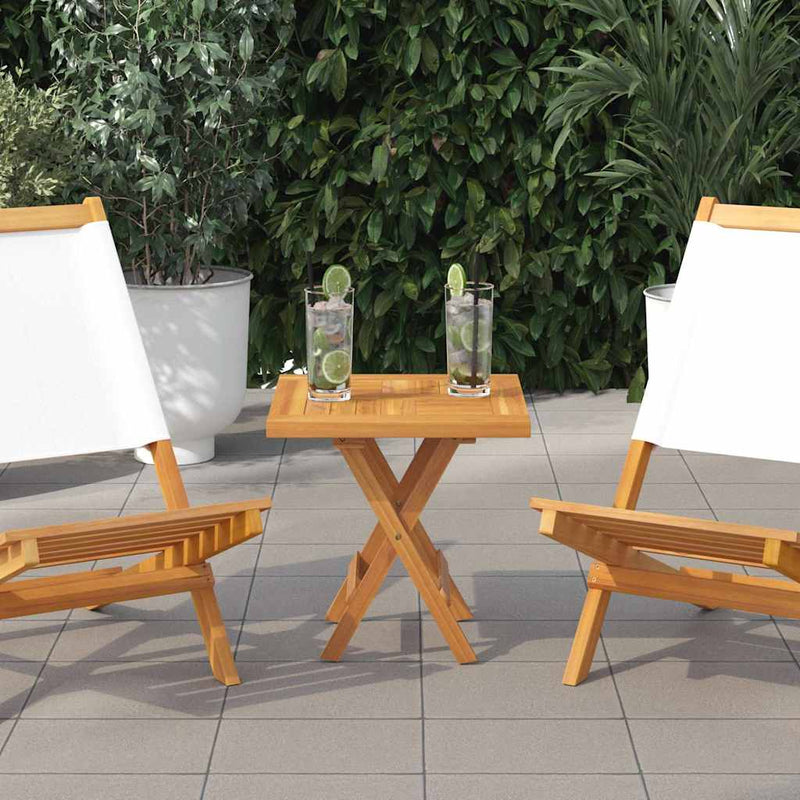 vidaXL négyzet alakú tömör tíkfa asztallap 50 x 50 x 2,5 cm