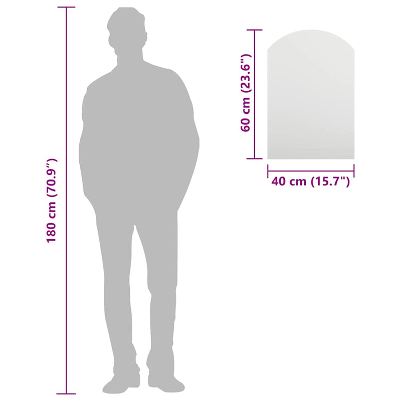 vidaXL üvegtükör 60 x 40 cm