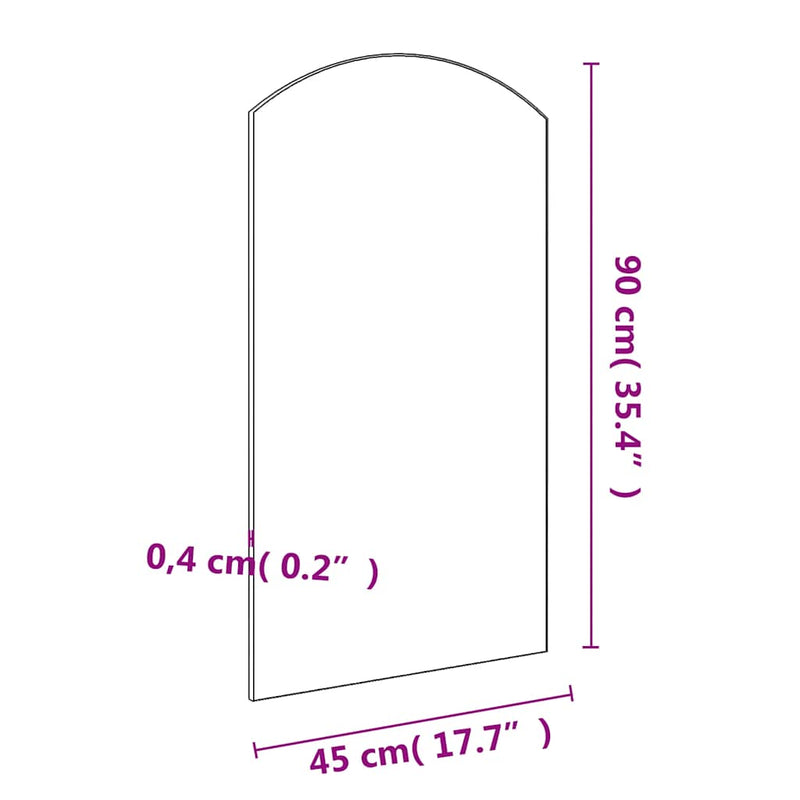 vidaXL üvegtükör 90 x 45 cm