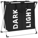 vidaXL 2 részes fekete szennyesszortírozó