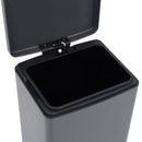 vidaXL ujjlenyomat-mentes szürke rozsdamentes acél pedálos szemeteskuka 30 L