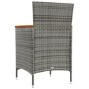 vidaXL 2 db szürke polyrattan kerti étkezőszék