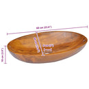 vidaXL tömör tikfa mosdókagyló 60 x 40 x 10 cm