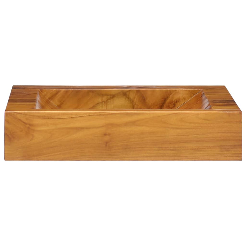 vidaXL tömör tikfa mosdókagyló 50 x 35 x10 cm