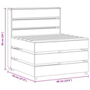 vidaXL szürke impregnált fenyőfa kerti középső raklapkanapé