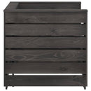 vidaXL 2 részes szürke impregnált fenyőfa kerti raklap-ülőgarnitúra