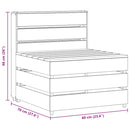 vidaXL impregnált fenyőfa kerti középső raklapkanapé