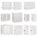 vidaXL Lyon 11 részes fehér forgácslap konyhai szekrénygarnitúra