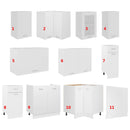 vidaXL Lyon 11 részes fehér forgácslap konyhai szekrénygarnitúra