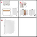 vidaXL Lyon 11 részes fehér forgácslap konyhai szekrénygarnitúra