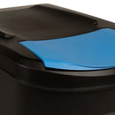 vidaXL 3 db antracitszürke rakásolható szemeteskuka 75 L