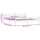 vidaXL tömör fenyőfa ágykeret matrac nélkül 200 x 200 cm