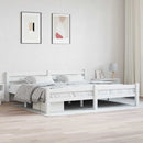 vidaXL fehér tömör fenyőfa ágykeret matrac nélkül 200 x 200 cm